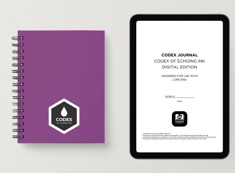 Codex of Echoing Ink Standard Edition Bundle - Amethyst Cover journal for competitive Lorcana and improvement