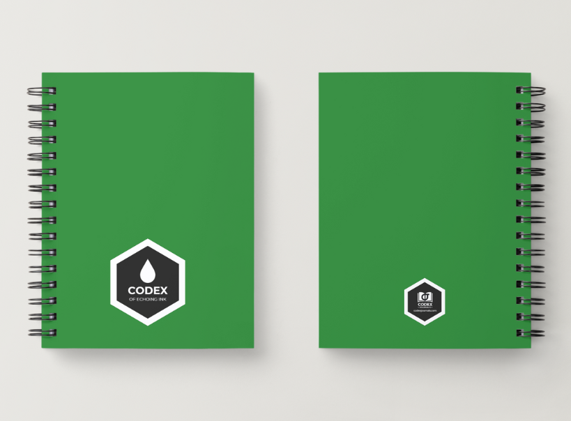 Codex of Echoing Ink journal cover – a premium TCG match review notebook designed for Disney Lorcana players