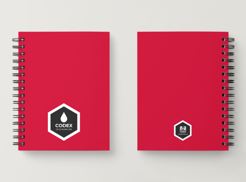 Codex of Echoing Ink journal cover – a premium TCG match review notebook designed for Disney Lorcana players