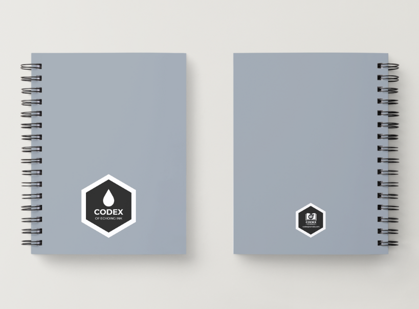 Codex of Echoing Ink journal cover – a premium TCG match review notebook designed for Disney Lorcana players