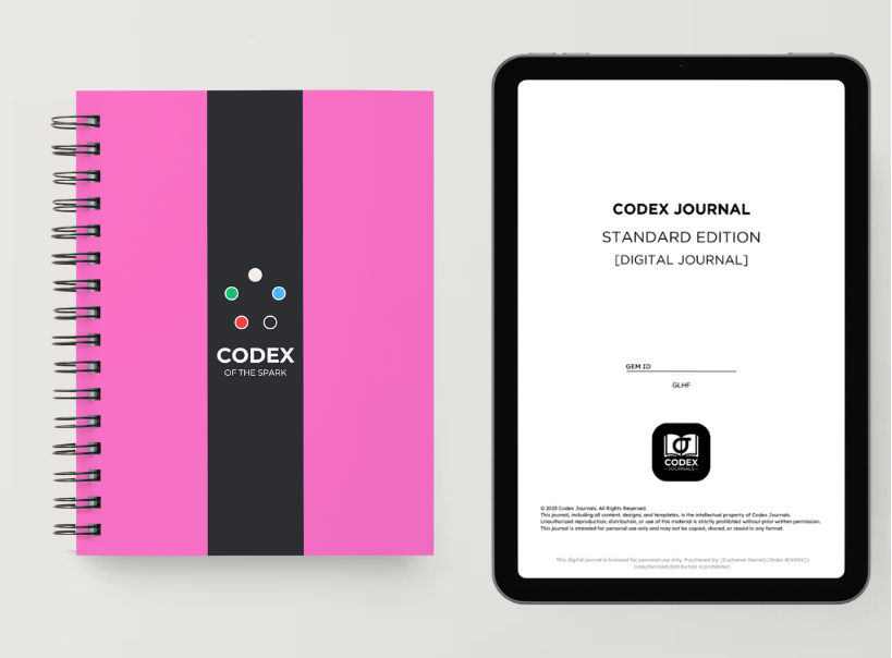 Codex of the Spark Standard Edition bundle - Pink Cover Journal for competitive Magic the Gathering and improvement