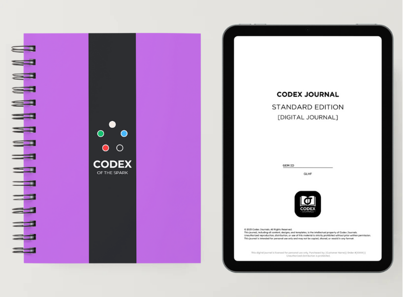 Codex of the Spark Standard Edition bundle - Purple Cover Journal for competitive Magic the Gathering and improvement