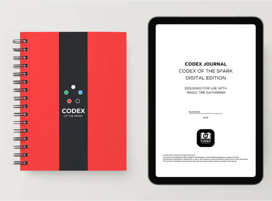 Codex of the Spark Standard Edition bundle - Red Cover Journal for competitive Magic the Gathering and improvement