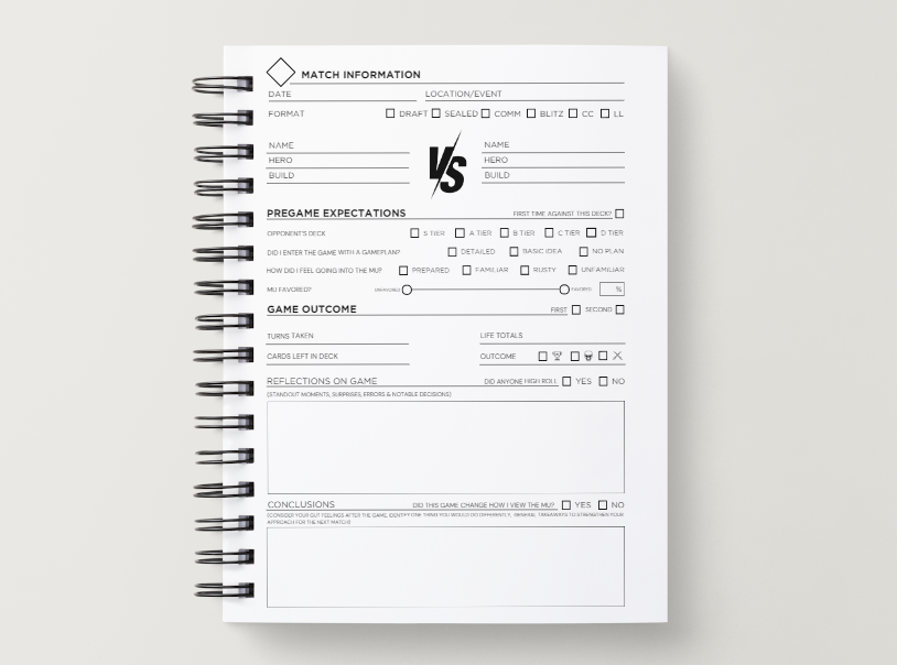 Codex Journals Standard Edition for competitive Flesh and Blood Match tracking and improvement