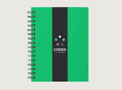 Codex of the Spark Standard Edition - Green Cover Journal for competitive Magic the Gathering and improvement