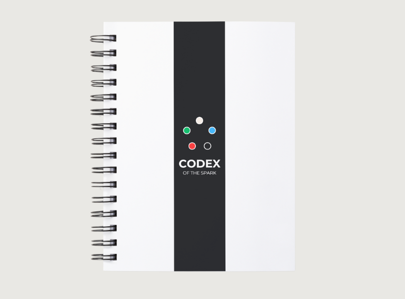 Codex of the Spark Standard Edition - White Cover Journal for competitive Magic the Gathering and improvement