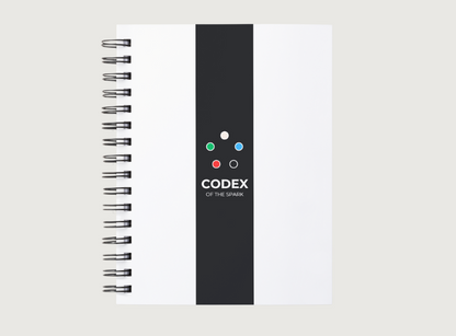 Codex of the Spark Standard Edition - White Cover Journal for competitive Magic the Gathering and improvement