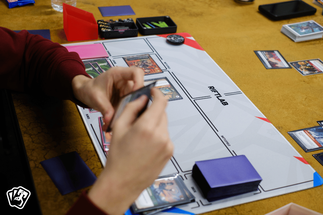 Riftlab Riftbound single player game mat with official layout