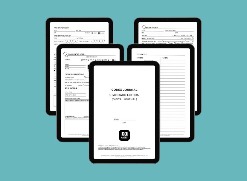 Codex Journals Digital Standard Edition for competitive Flesh and Blood Match tracking and improvement