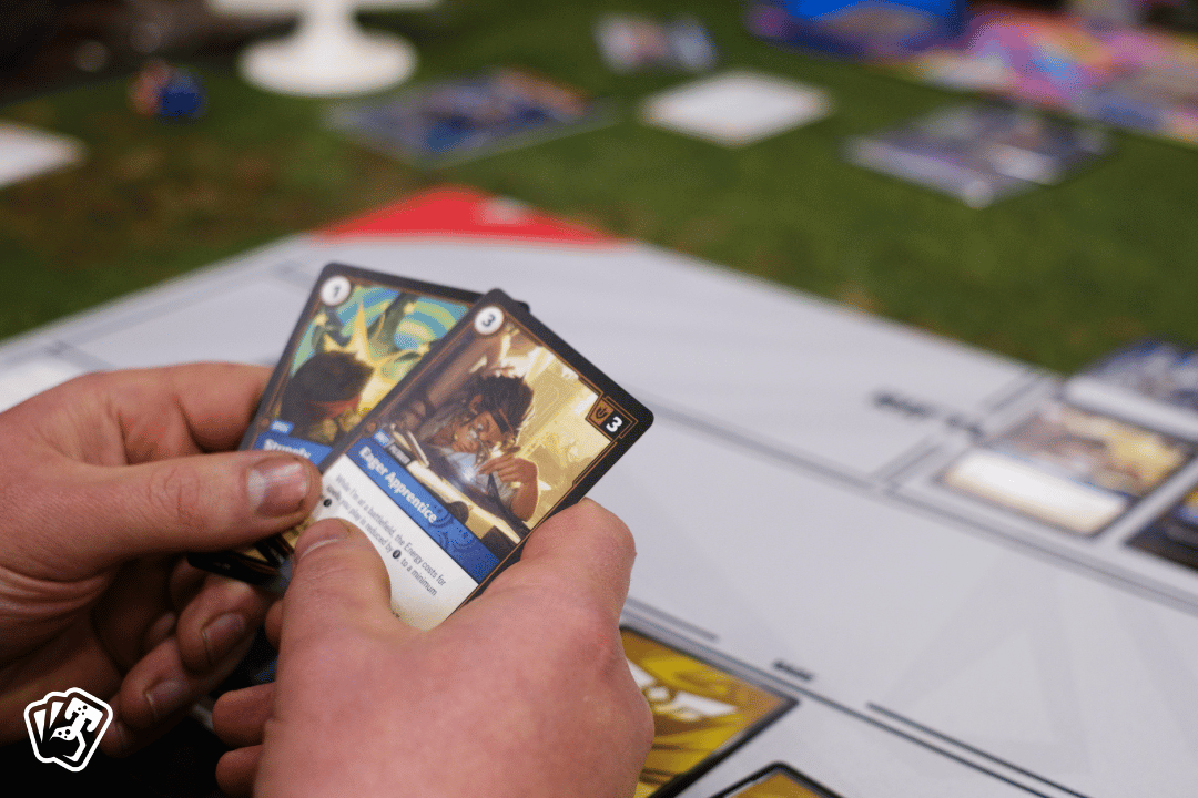 game in progress on Riftlab premium neoprene playmat